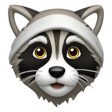 A pirat racoon sticker