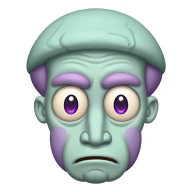 Squidward is moody sticker