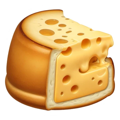poğaça with a visible cheese filling, cute and inviting sticker