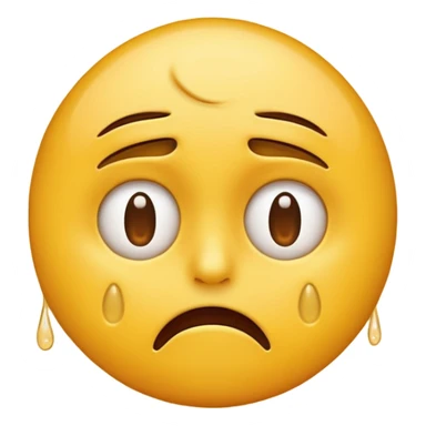 Yellow emoji looking stressed sticker