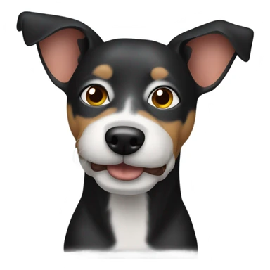 Perro salchicha negro  sticker