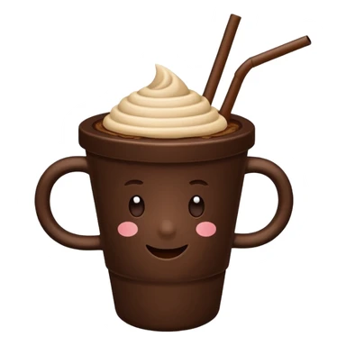 make a cup of colacao with a straw sticker