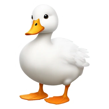 Chubby white duck sticker