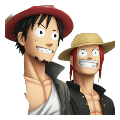 Luffy vs shanks  sticker