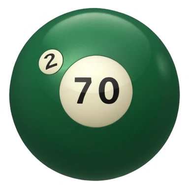 green billiard ball 7 number sticker