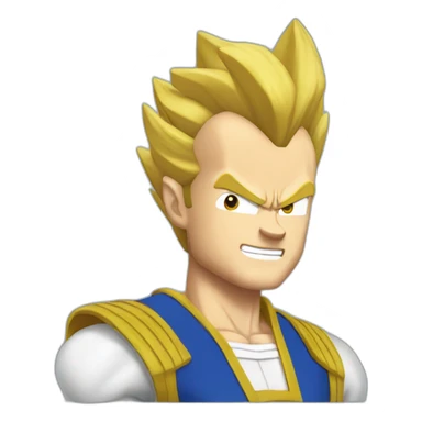vegeta blond beard sticker