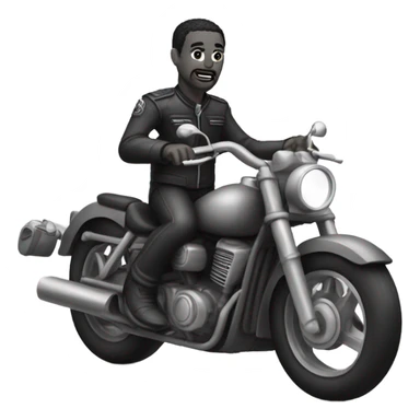 monochrome portrait of a man riding motorcycle  sticker