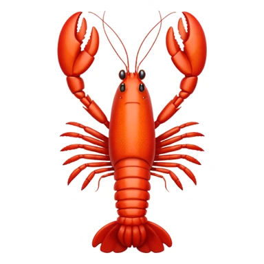 White white lobster  sticker