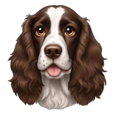 Brown English springer spaniel sticker