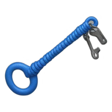 Blauer haken sticker