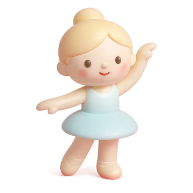 white baby girl dancer sticker