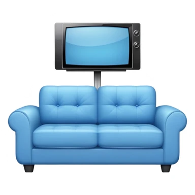Couch and TV sticker
