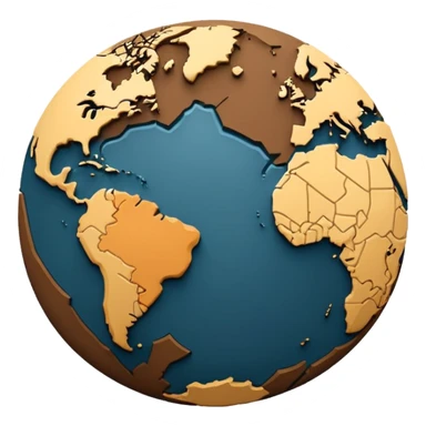 simplified tectonic plate, earth colors, minimal style emoji sticker