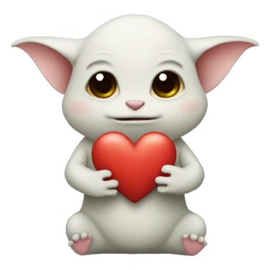 grogu holding a heart sticker