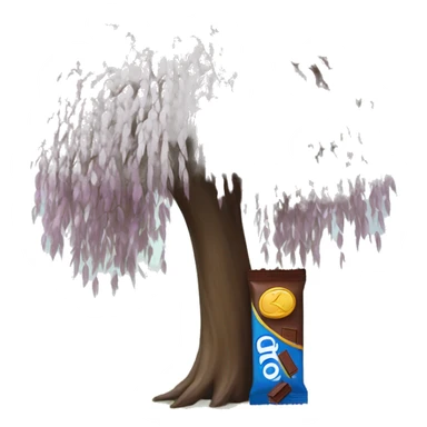 Willow tree with a chocolate bar  sticker