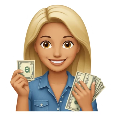 Woman On A dolar sticker