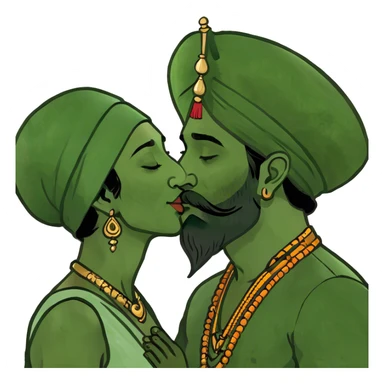 Indian guru kissing sticker