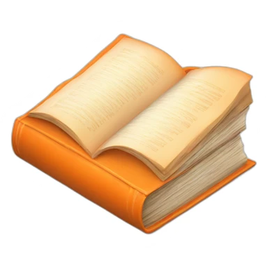 Orange book 45 degree tilted sticker
