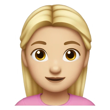 Girl with hazel eyes, fair skin, and blonde hair in a pony tail. sticker