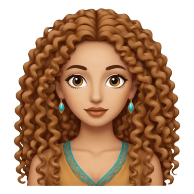 92i make up with long cruly hair morrocan sticker