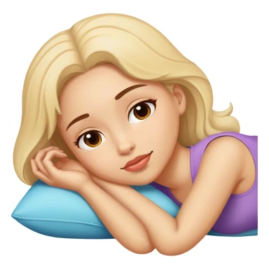 Girl laying down sticker