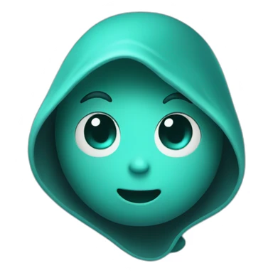 cute teal ghost sticker