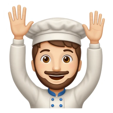 Create a cevapcici with eyes and a waving hand sticker