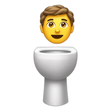 Toilettes toilettes avec une tête sticker