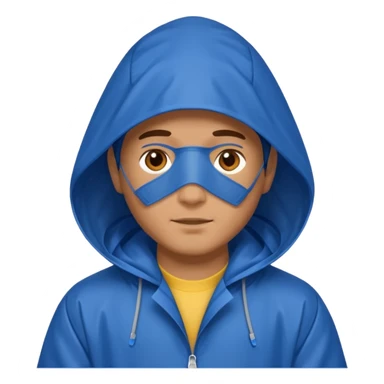 man in blue rain coat over head



 sticker