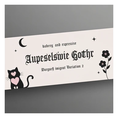 goth banner, cute, expressive, minimal, variation 2 sticker