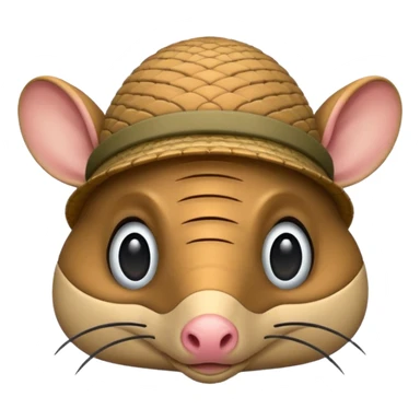 Armadillo face with incognito hat sticker