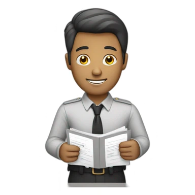 Men holding documents  sticker