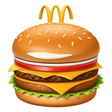 mcdonalds burger sungle patty sticker