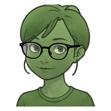 Girl with glasses  sticker