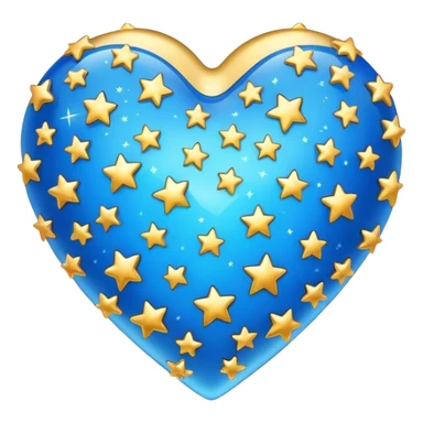 Blue Heart with stars  sticker