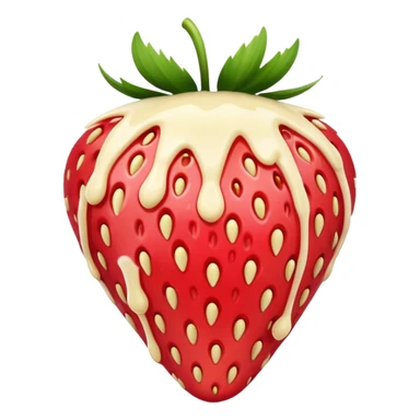 Strawberry with white chocolate sticker