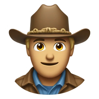 a water mollen with a cowboy hat  sticker