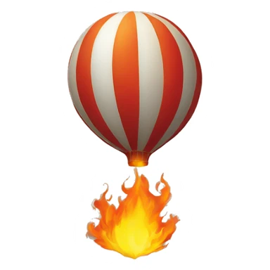 Ballon en feu sticker