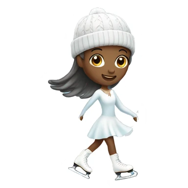 ice skating girl sticker