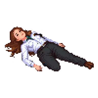 woman labour worker passed out on the floor sticker