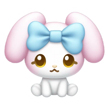My melody pastel with a pastel blue bow sticker