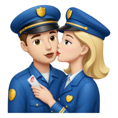 kiss mailman sticker