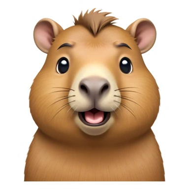 Cinematic Comical Capybara Portrait Emoji, Head tilted dramatically with an exaggeratedly shocked expression, featuring a robust, rotund build and a distinct capybara head with a broad snout and small ears, with wide, comically expressive eyes full of humorous disbelief, Simplified yet hilariously expressive features, highly detailed, glowing with a slightly sassy natural glow, high shine, dramatic yet playful, stylized with an air of quirky charm, soft glowing outline, capturing the essence of a meme-worthy capybara that looks ready to side-eye its way into viral fame! sticker