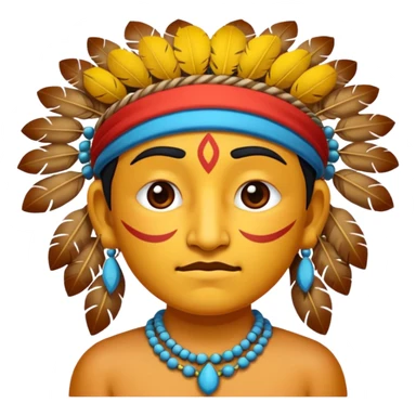 An apach indian emoji respectful sticker