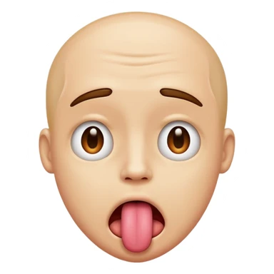 suffocation with a sarcastic face with a tongue out sticker