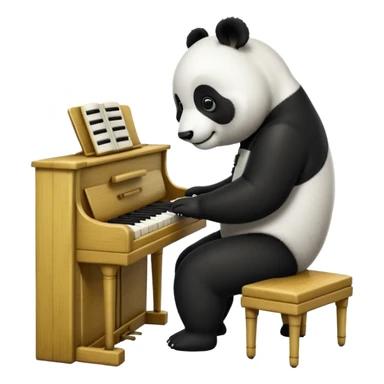 Panda playing the piano sticker