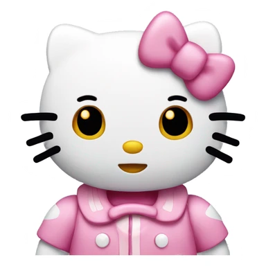 Hello kitty riéndose  sticker