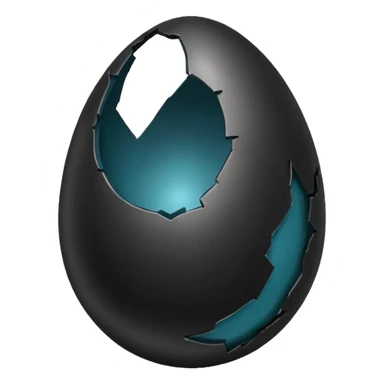 black egg cracked  sticker