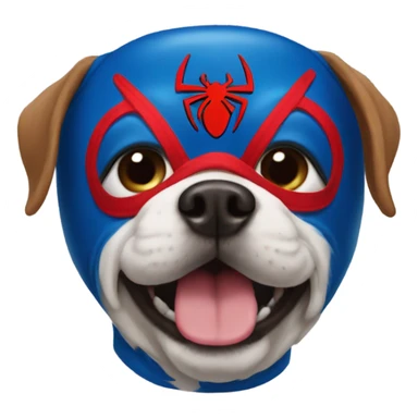 DOG in SPIDER MAN mask sticker