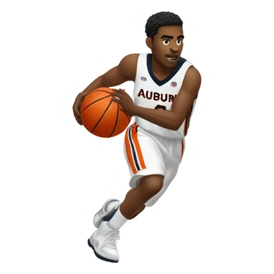 Auburn University basketball player sticker